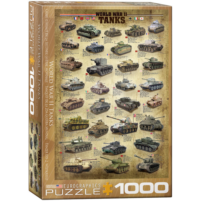 Eurographics 1000 pcs - World War II Tanks