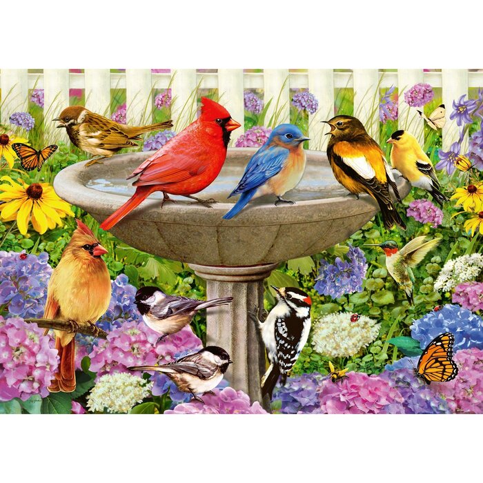 Ravensburger 500 pcs - At the Birdbath (Large Piece Format)