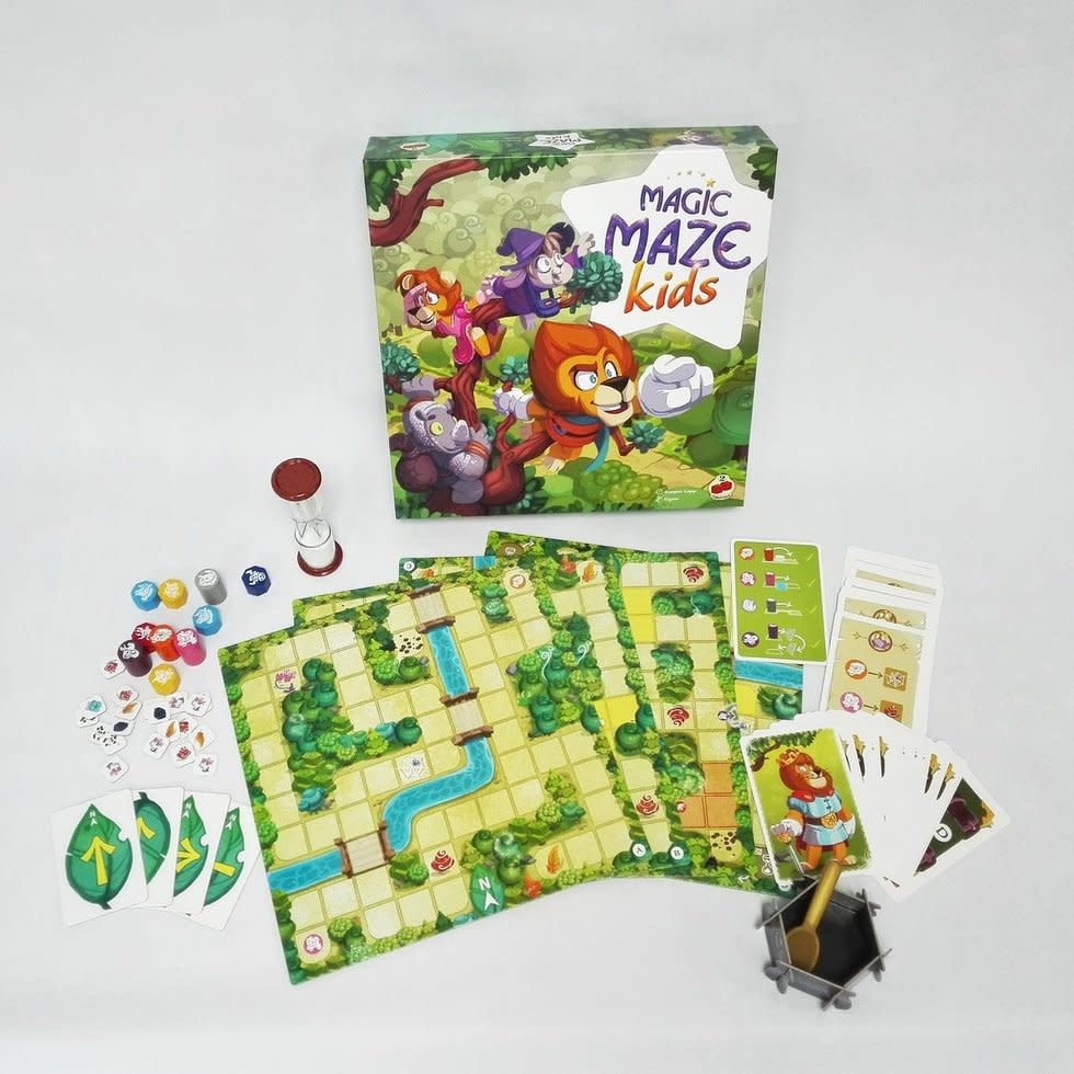 Magic Maze Kids XXL - Tappetone Gioco 70x70 Cm Per Bambini - Gioco Da Tavolo Cooperativo Con Labirinti