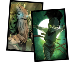 Roxley Games Dice Throne: Season One Rerolled - Treant & Ninja Sleeves Bundle