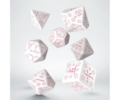 Q-Workshop 7-Piece Dice Set Japanese Cherry Blossom Petals
