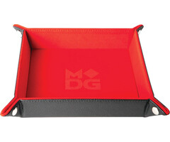 Metallic Dice Games Dice Tray - Velvet Folding w/ Leather Backing - 10" x 10"