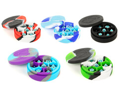 Metallic Dice Games Round Silicone Dice Case -