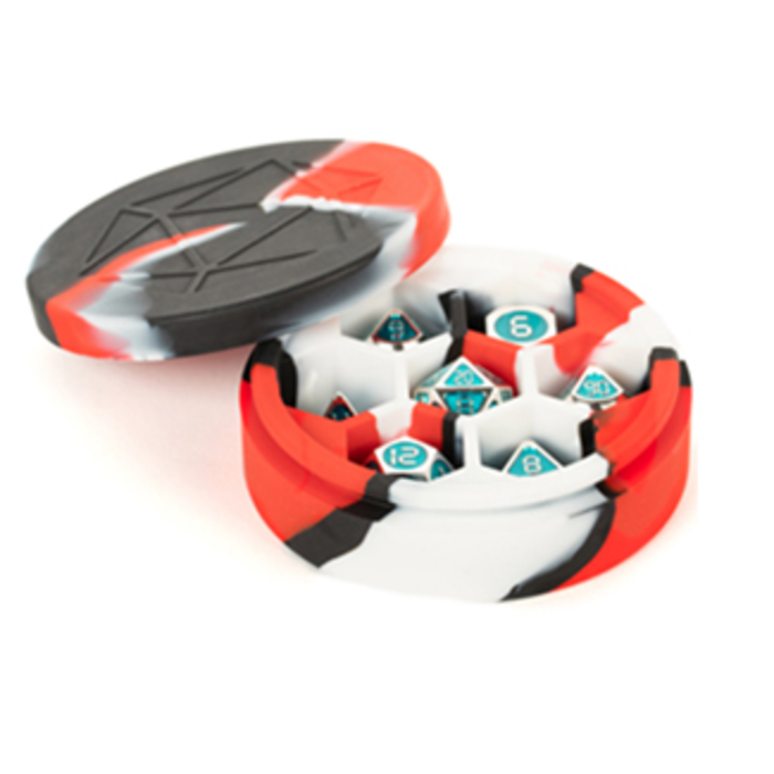 Metallic Dice Games Round Silicone Dice Case -