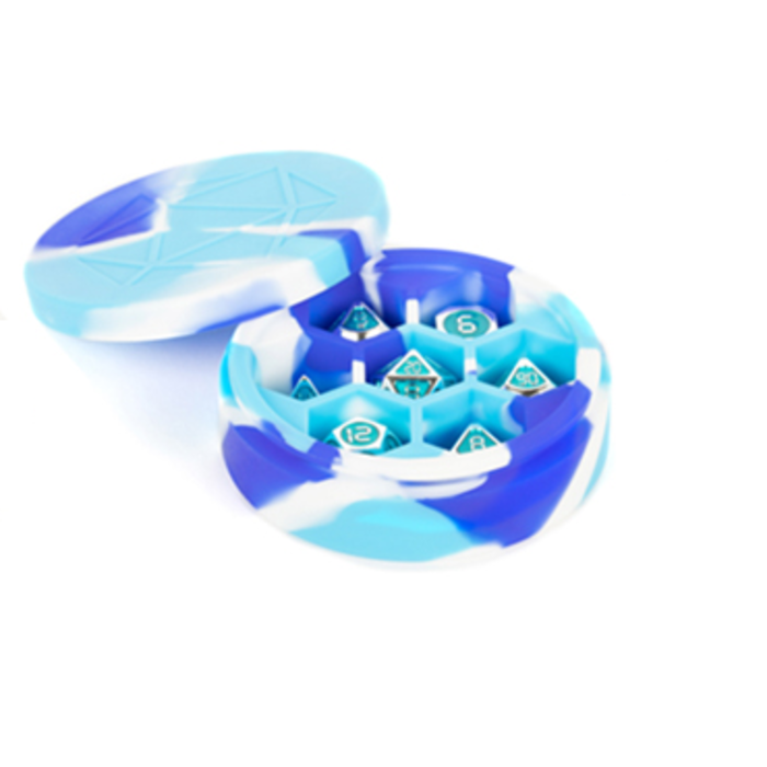 Metallic Dice Games Round Silicone Dice Case -