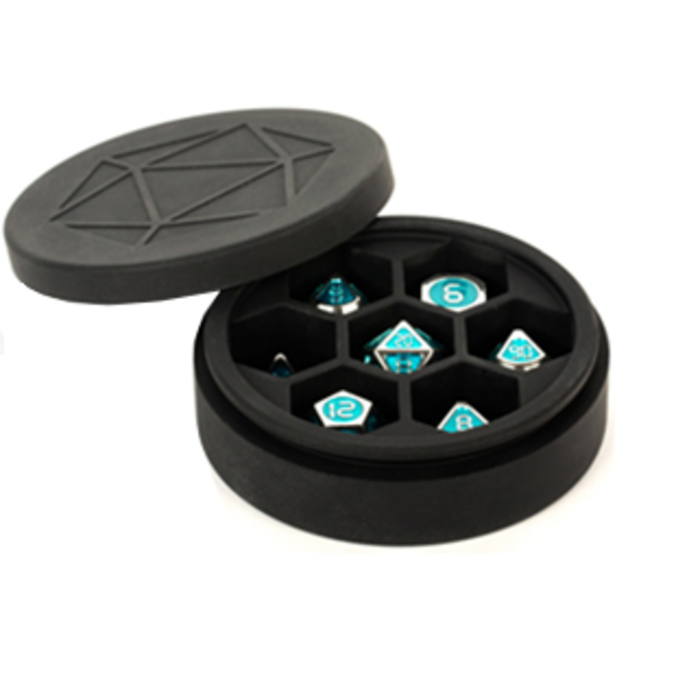 Metallic Dice Games Round Silicone Dice Case -