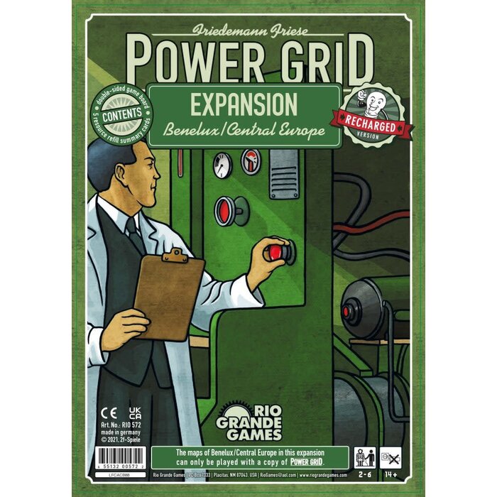 Rio Grande Games Power Grid: Benelux/Central Europe Recharged Expansion