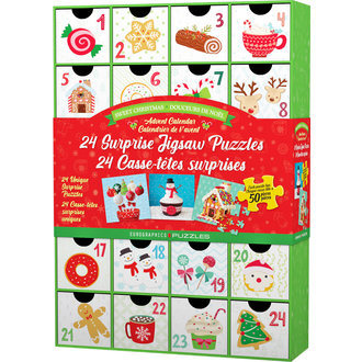 Calendrier de l'Avent - Christmas Dogs - 24 Puzzles Eurographics-8924-5738  50 pièces Puzzles - Déco et Objets - /Planet'Puzzles