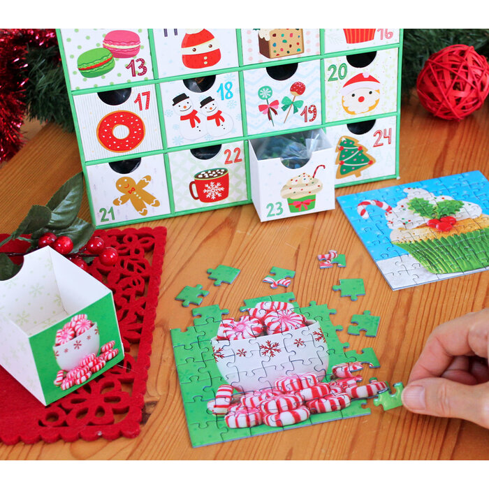 Eurographics 24x50 pcs - Sweet Christmas Puzzle Advent Calendar