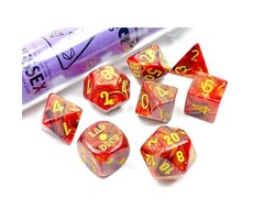 Chessex 7-Piece RPG Dice Set: Lab Dice Vortex Underworld/Yellow