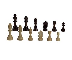 CHH Chess Pieces - Wooden Black/Natural (3.5 inch King )