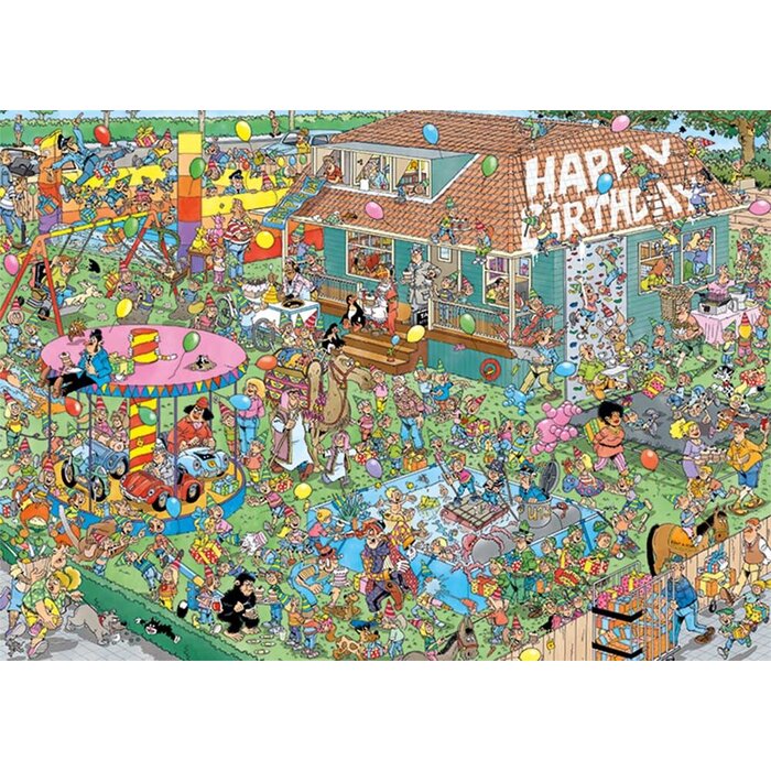 Jumbo Puzzles 1000 pcs - Jan van Haasteren: Children's Birthday Party