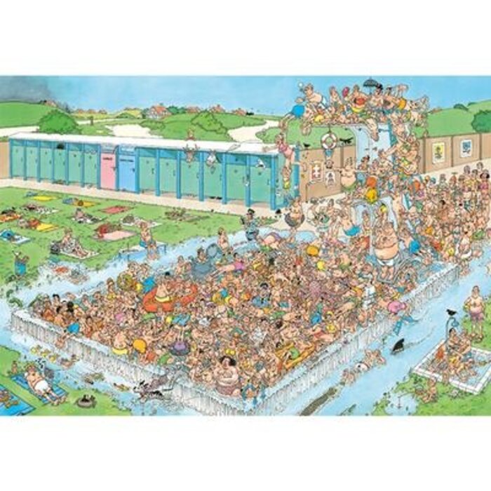 Jumbo Puzzles 1000 pcs - Jan van Haasteren: Pool Pile-up