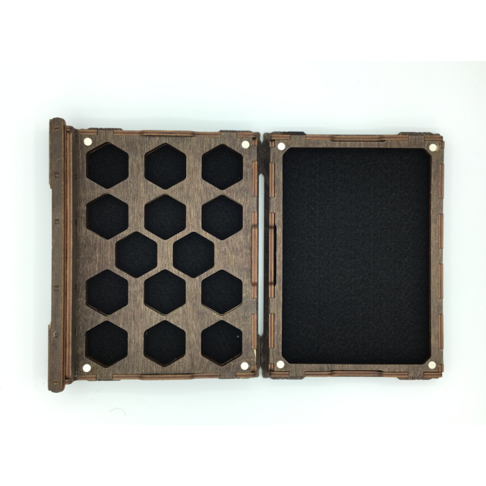 Redline Engraving Wooden 14-piece Tome of Dice