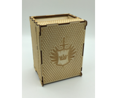 Redline Engraving Wooden Dice Tower - Single Piece Folding