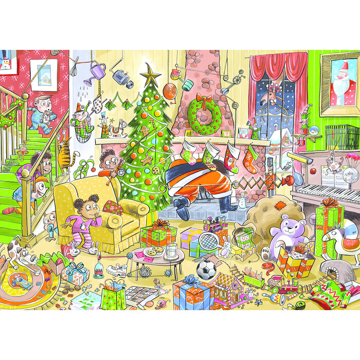 Cobble Hill Puzzles 350 pcs - Catching Santa (Family Puzzle)