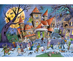Cobble Hill Puzzles 500 pcs - Haunted House (Doodle Town)
