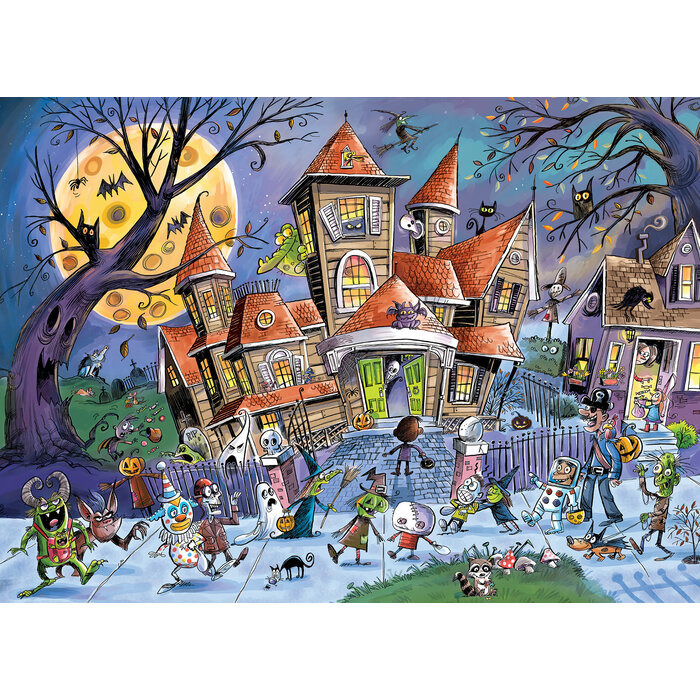Cobble Hill Puzzles 500 pcs - Haunted House (Doodle Town)