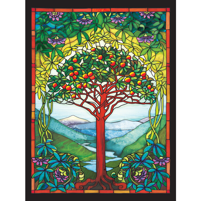 Cobble Hill Puzzles 275 pcs - Tree of Life Stained Glass (Easy Handling)
