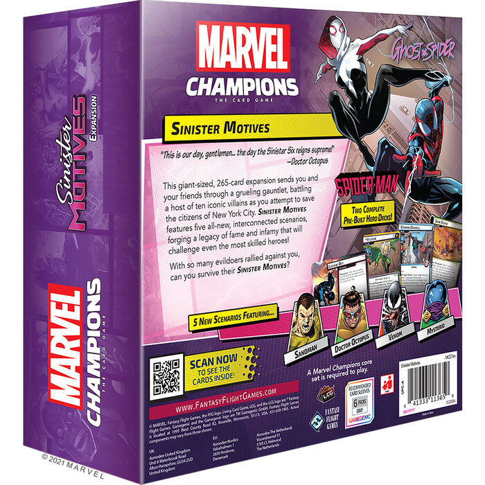 Fantasy Flight Games Marvel Champions LCG: Sinister Motives Expansion