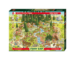 Heye Puzzles 1000 pcs - Funky Zoo: Black Forest Habitat (Degano)