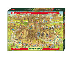 Heye Puzzles 1000 pcs - Funky Zoo: Monkey Habitat (Degano)