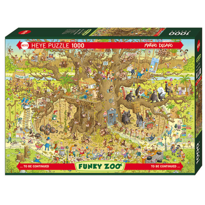 Heye Puzzles 1000 pcs - Funky Zoo: Monkey Habitat (Degano)