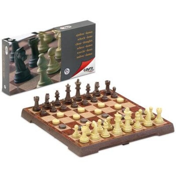 Cayro the Games Chess & Draught Set 12" - Magnetic