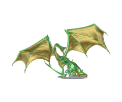 Wizkids/NECA LLC D&D Icons of the Realms: Emerald Dragon Premium Painted Miniature