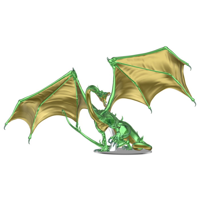Wizkids/NECA LLC D&D Icons of the Realms: Emerald Dragon Premium Painted Miniature