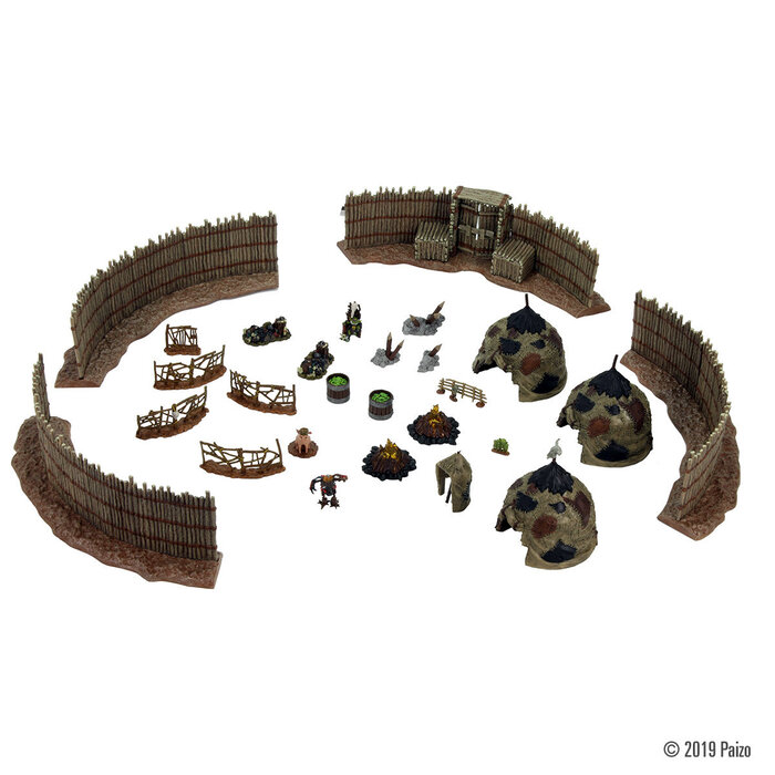 Wizkids/NECA LLC Pathfinder Battles: Premium Painted Miniature Set - Legendary Adventures Goblin Village