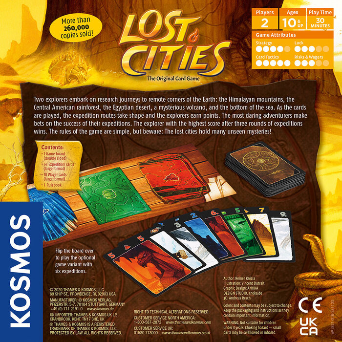 Thames and Kosmos Lost Cities - The Card Game with 6th Mini Expedition Exp