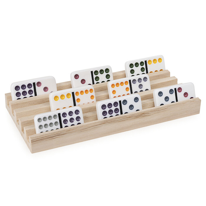 Cardinal Games Wooden Domino Racks 4/pk