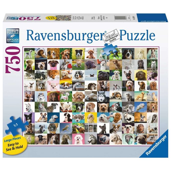 Ravensburger 750 pcs - 99 Lovable Dogs (Large Piece Format)