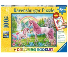 Ravensburger 100 pcs - Magical Unicorns w/ Colouring Booklet (XXL)