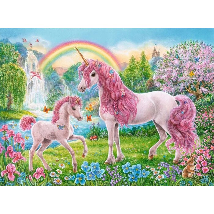 Ravensburger 100 pcs - Magical Unicorns w/ Colouring Booklet (XXL)