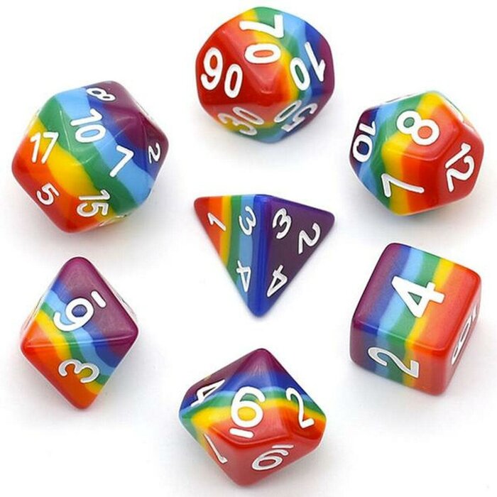Chessex 7-Piece RPG Dice Set: Opaque (Assorted Colours)