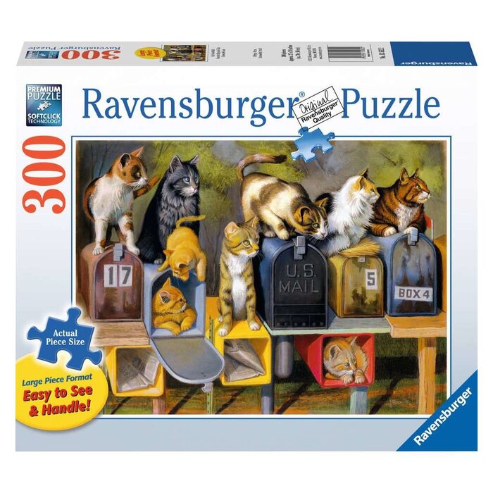 Ravensburger 300 pcs - Cat's Got Mail (Large Piece Format)