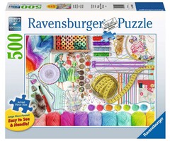 Ravensburger 500 pcs - Needlework Station (Large Piece Format)