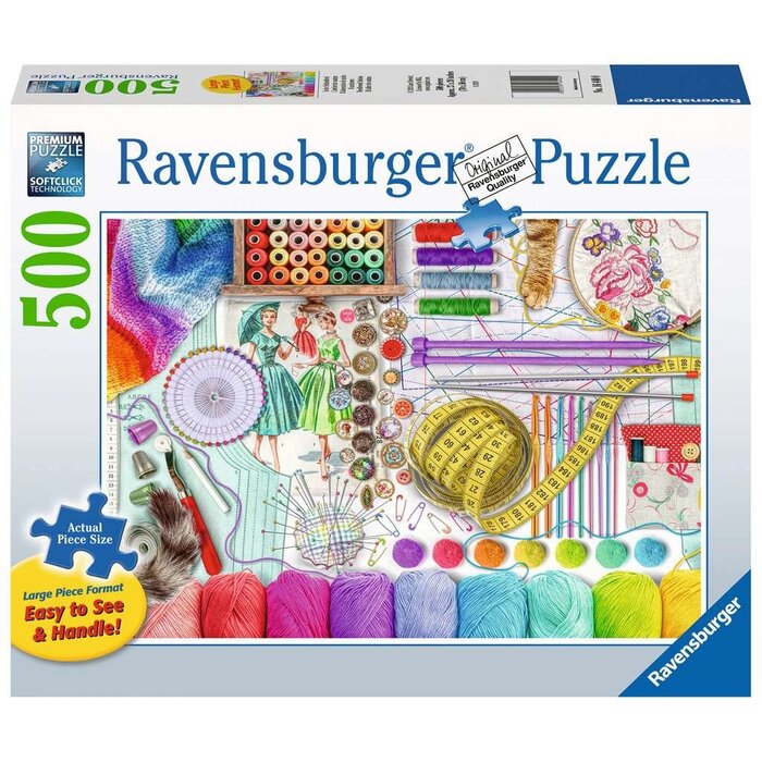 Ravensburger 500 pcs - Needlework Station (Large Piece Format)