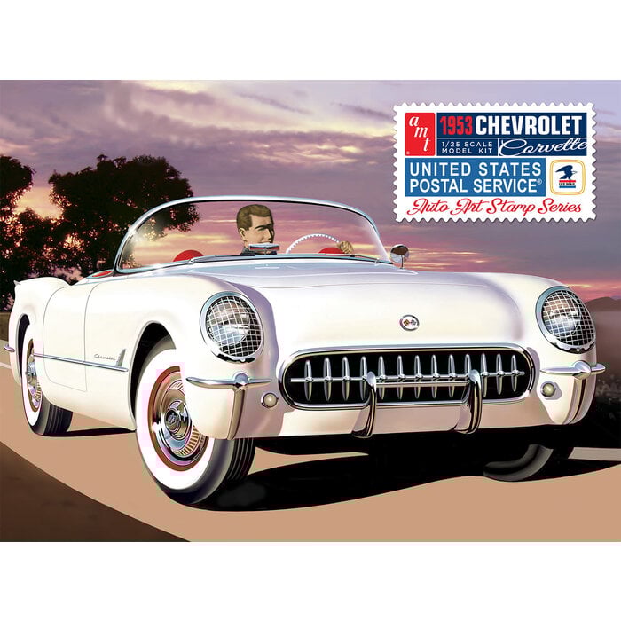 AMT Models 1953 Chevy Corvette (USPS Stamp Series) - 1:25 Scale