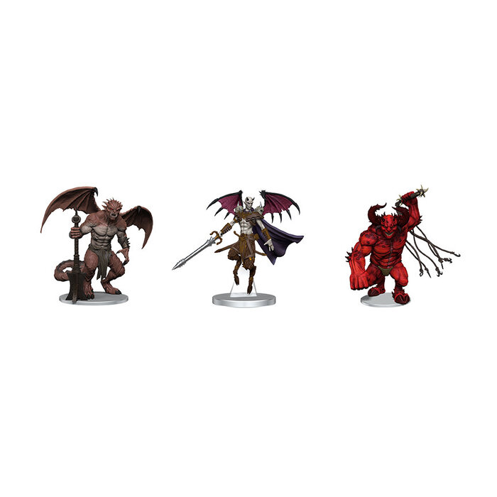 Wizkids/NECA LLC D&D Icons of the Realms: Archdevils Hutjin, Moloch, Titivilus Premium Painted Miniature Set