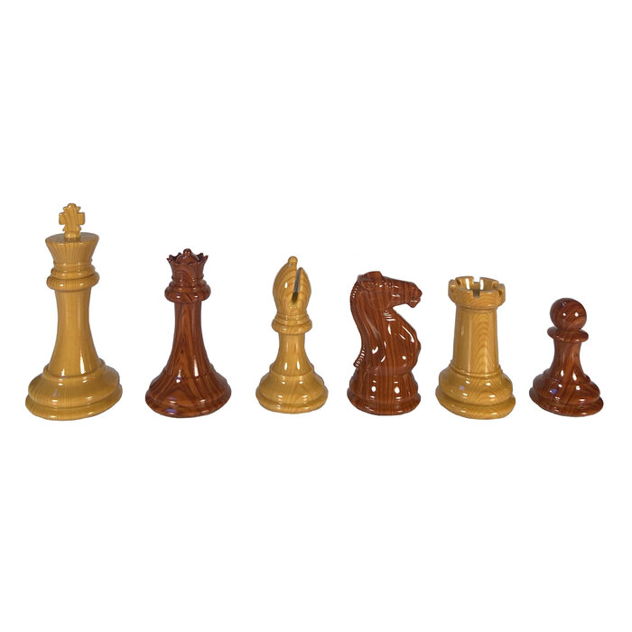 Wood Expressions Chess Pieces - Staunton Faux Wood Grain/Spruce-Tek (4.125" King)