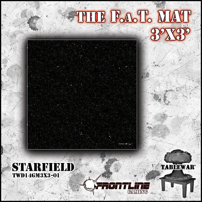 Table War Playmat - F.A.T. Mats (Fatmats): 3' x 3' Starfield