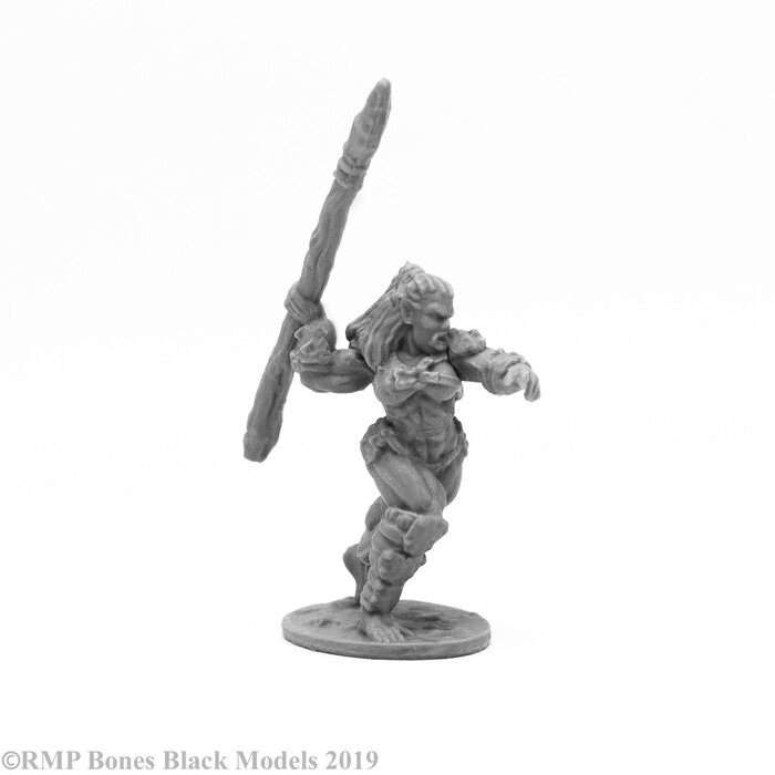 Reaper Miniatures Bones Black: Jade Fire Spearman