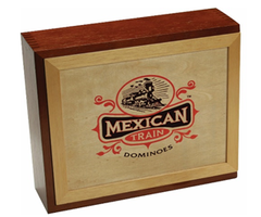 University Games Mexican Train Dominoes (Wooden Box)