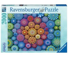 Ravensburger 2000 pcs - Radiating Rainbow Mandalas