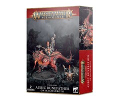 Games Workshop Warhammer Age of Sigmar: Fyreslayers - Auric Runefather on Magmadroth