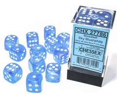 Chessex 12d6 Dice Block (16mm): Borealis Luminary (Assorted Colours)
