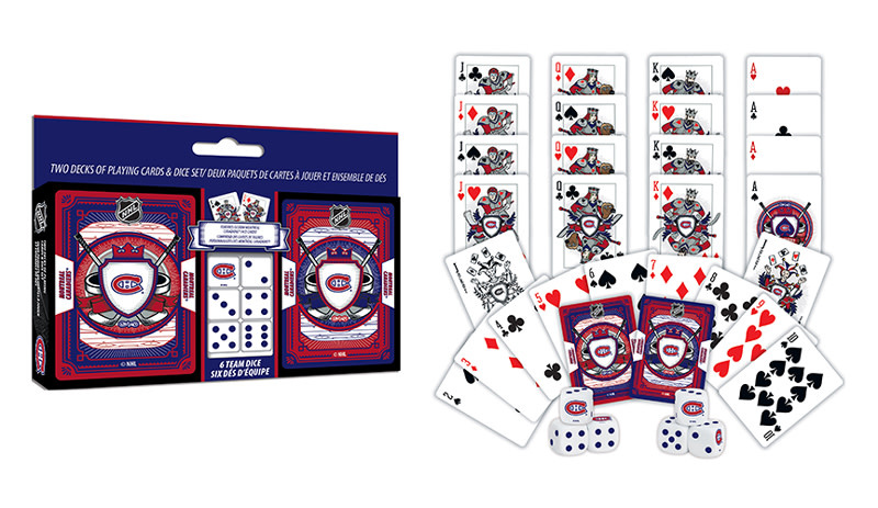 NHL 2-pack Playing Cards and Dice - Montreal Canadiens - Boardgames.ca